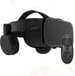 Casque Réalité Virtuelle 3d Vr Avec Télécommande, Visionneuse Vr Stéréo Pour Films Jeux Imax Lunettes Vr Sans Fil Bluetooth Compatibles Avec Iphone Ios/Android De 4,7-6,3"" ( Color : Black , Size : 03