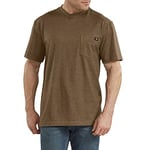 Dickies Men's Heavyweight Crew Neck Short Sleeve Tee Big-Tall T-Shirt, Brown Duck Single Dye Heather, XL