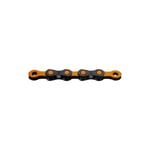 DLC12 Waxed Chain 12V 126 Links Black/Orange 525241287 KMC Bike MTB STR