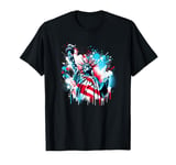 American Style Statue of Liberty Spray Paint T-Shirt