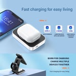 Wireless Charger Station Foldable 4 In 1 Wireless Charger Black For Travel