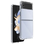 Coque pour Samsung Galaxy Z Flip 4 Silicone Souple Renforcés Fine Transparent