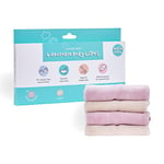 Robin and Roo Reusable Baby Wipes | Pack of 4 x Washable Large Soft and Luxurious Dry Cloths | Microfibre | Size 25cm X 19cm | For Hands, Faces, Surfaces