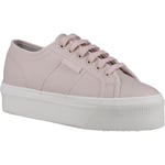 Superga 2790 Leather WoMens Pink Almond Trainers material_leather1 - Size UK 6.5