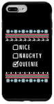 iPhone 7 Plus/8 Plus Nice, Naughty, Queenie Christmas Ugly Sweater Style Case