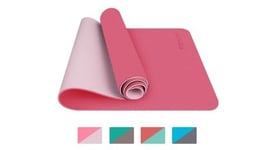 Tapis de yoga  tapis gym  couleur rose clair  183x61x0 6 cm  tapis de sol pour sport  fitness