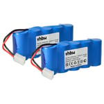 vhbw 2x Batteries Ni-MH 2000mAh (6V) outillage compatible avec Bosch Somfy K8, K10, K12, K17 Remplacent Bosch 9 500 005, 9000163, FD252/10.