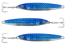 3 Fladen Norden Pirks 200g Holographic Blue Silver Deep Sea Fishing