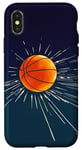 Coque pour iPhone X/XS Ballon de basket de sport en couleur classique