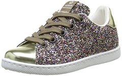 Victoria 112558-WOMEN Basket Basse Tenis Paillettes & DÉTAILS MÉTALLISÉS Plateau Femme Multicolor 36