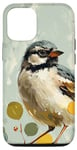 iPhone 12/12 Pro White Crowned Sparrow Bird Floral Van Gogh Style Eucalyptus Case