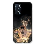 Cokitec Coque pour Oppo A16 / A16S Manga One Piece Ace Noir