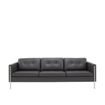 Ligne Roset - Andy Medium Settee, Brilliant Chromed, Leather Cat. W, Kyoto Taupe 5299 - Sofaer - Pierre Paulin