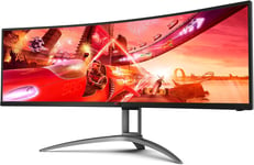 Monitor Agon Gaming Ag493Ucx2-49 Dual Qhd,Usb-C 165Hz,Va,1Ms,Freesync Premium Pro,Flickerfree,Low Blue Mode (5120X1440,400Cd/M,Hdmi 3X3.0,Displayport 1X1.4)