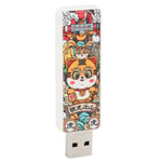 Disk USB2.0 Cartoon Tiger Hot Swap Plug and Play vakaa kestävä sähkömagneettinen suojaus USB Flash DriveTiger Pattern 128GB