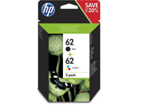 HP 62 Multipack Ink Cartridges N9J71AE for Envy 5640 5540 5541 5542 Printers