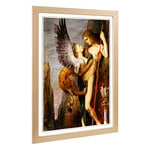 Big Box Art Framed Print of Gustave Moreau Oedipus and The Sphynx Design | Wall Art Picture | Home Decor for Kitchen, Living Room, Bedroom, Hallway, Oak, A2 / 24.5x18 Inch / 62x45cm