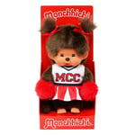 Sekiguchi- Monchhichi 252879-Monchhichi Original Fille Cheerleader, Animal en Peluche Brun d'environ 20 cm, 252879, Multicolor, Taille Unique