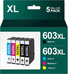 603XL Cartouches d'encre Compatible pour Epson Multipack 603 pour Expression Home XP-4100 XP-3100 XP-2100 XP-4105 XP-3105 (4-Pack)