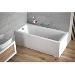 Baignoire Rectangulaire 170x70 avec tablier en acrylique, Siphon de bain et pieds (support) - Set 4en1 - Fabriqué en ue Badland modern