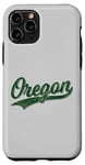 Coque pour iPhone 11 Pro Oregon Classic Varsity, style maillot de sport vintage