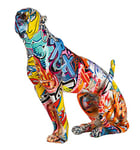 Casablanca Deco Figurine d'animal Pop Art Gepard Street Art - Multicolore Motif Graffiti H 33 cm Largeur 33 cm Profondeur 10 cm