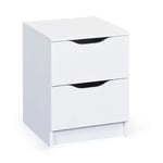 Commode meuble de rangement 2 tiroirs FALONE blanc Taille unique