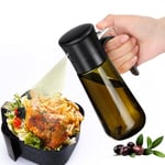 Euqvunn Olive Oil Bottle, Glass Oil Dispenser Bottle [Fine Spray & Clog-Resistant Filter] Small Oil Sprayer Bottles for Kitchen Cooking, Air Fryer, Oven, Barbecue, Salad, Oil/Vinegar/Sauce 280ml