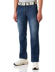 Enzo Men's Ez15 Loose Fit Jeans, Blue (Midwash), 28W 32L UK