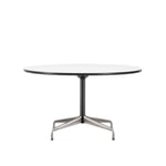 Vitra - Eames Segmented Tables Dining Ø 130 - White HPL/Aluminium Polished Basic Dark - Spisebord - Charles & Ray Eames - Hvit - Laminat/Metall