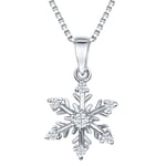 Jools by Jenny Brown Cubic Zirconia Glistening Snowflake Necklace