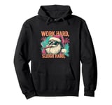 Funny Santa Work Hard Sleigh Hard Sleigher Christmas Cigar Pullover Hoodie