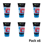 Garnier Unisex Pure Active 3in1 Face Wash Scrub Charcoal Pack of 6
