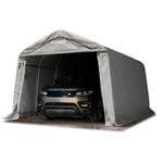 Intent24 - Tente-garage carport 3,3 x 4,8 m d'élevage abri agricole tente de stockage bâche pvc 800 n armature solide gris