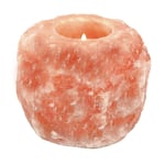 Natural Pink Himalayan Rock Salt Crystal Lamp for Single Tea Light Candle Holder, Gift Salt Lamp, Health Decoration Night Light Stone Lamp, Always Remember, Best Friends Gifts for Women Men