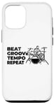 Coque pour iPhone 12/12 Pro Tambour Musique Motivation Rock Artiste