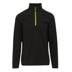 Regatta Mens Navigate Half Zip Fleece (Black/Lime Green) material_Synthetic - Size X-Large