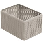 Rotho Madei Boîte de rangement 13l, Plastique (PP) sans BPA, cappuccino, 13l (32.6 x 23.8 x 18.8 cm)