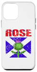 Coque pour iPhone 12 mini Clan Rose Tartan Nom de famille écossais Scotland Pride