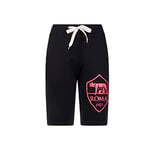 AS Roma GIL Shorts Crest Rosa Fluo, Boxer Mixte, Nero e Rosa Fluo, Medium