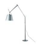 Artemide - Tolomeo Mega Gulvlampe m/Dimmer Ø420 Grå Sateng/Alu