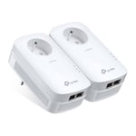 Pack de 2 CPL TP-Link AV2000 2 Ports Gigabit avec Prise Gigogne