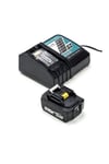 1x Makita BL1850B / 18V LXT batteri + laddare (18 V, 5 Ah)