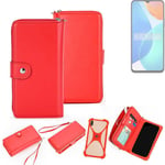 2in1 cover wallet + bumper for Honor X6 Phone protective Case red