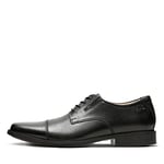 Clarks Tilden Cap, Derbies à lacets homme, Noir - Cuir noirci, 46