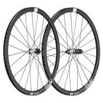 DT Swiss ER 1600 Spline 32 Disc Road Wheelset - 700c Black / Shimano SRAM 12mm Front 142x12mm Rear Centerlock Pair 10-11 Speed Clincher