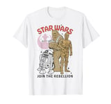 Star Wars Chewbacca R2-D2 C-3PO Join The Rebellion T-Shirt