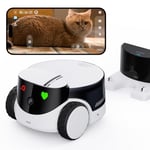 Enabot EBO ROLA PetPal 2.5K Camera Robot: Movable WiFi QHD Cam, Indoor Smart Home Security, Night Vision, 2-Way Audio, Remote App Control, Photo, Video for Cat/Dog/Family (w/Storage Module)