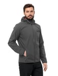 Jack Wolfskin Men's Bornberg Hoody M Softshell Jacket, Slate, XXL