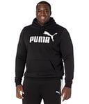 PUMA Men's Essentials Big Logo Fleece Hoodie Hooded Sweatshirt, Cotton Black, XX-Large